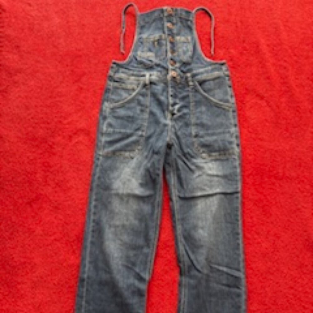 Miou Muse - Dark Wash Overalls, Size M